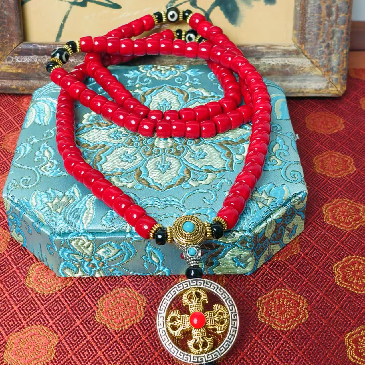 玖国风复古精选红项链