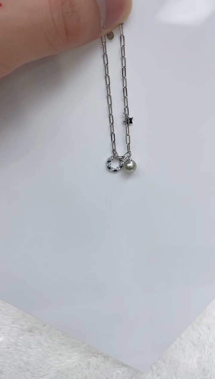 【闪购商品】海水珍珠手链银S925镶嵌海水珍珠手链