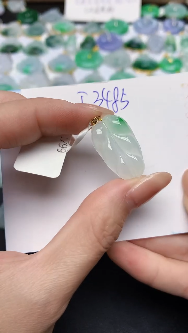 颈饰未镶嵌翡翠天然缅甸A货翡翠百元以上9元证书费自理