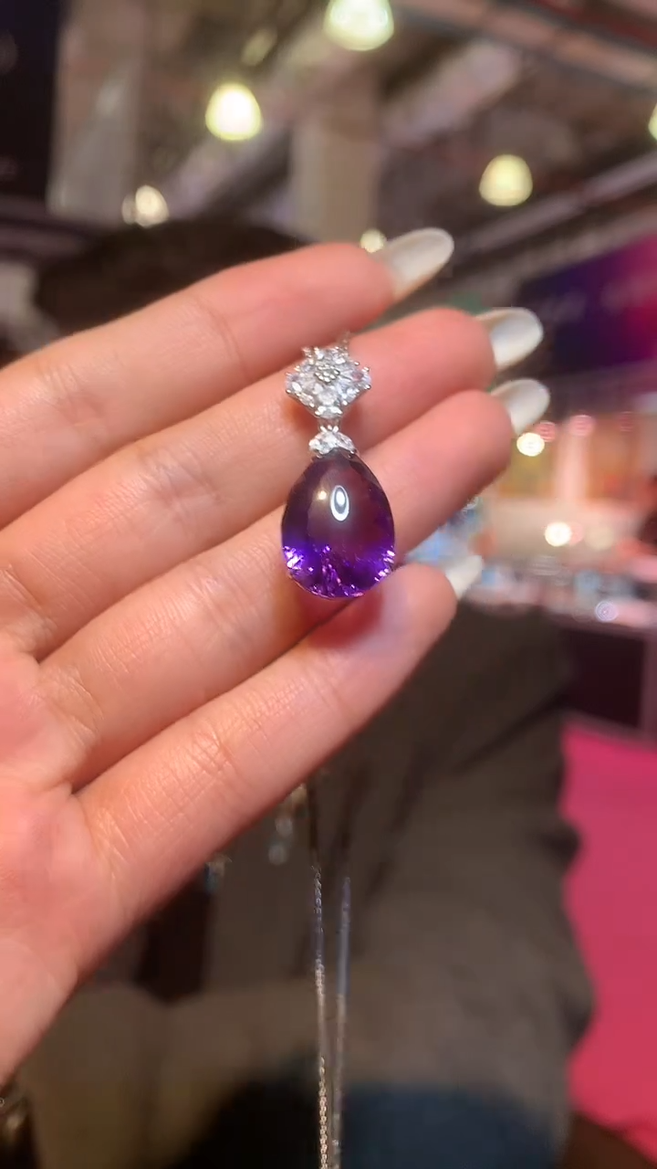 颈饰银S925镶嵌紫晶【宝石世家严选】