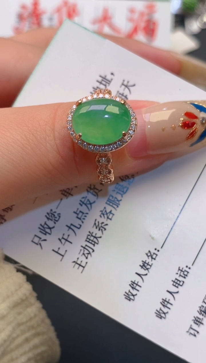 【闪购商品】翡翠耳饰银S925镶嵌天然A货翡翠1