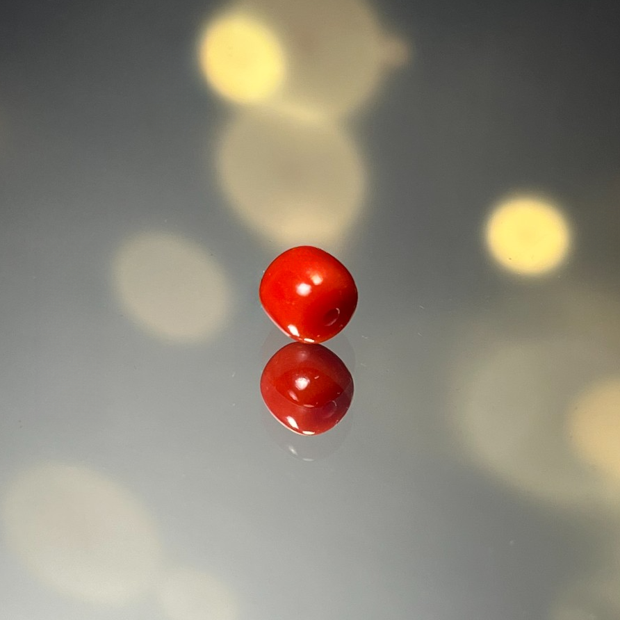 【星耀】天然红珊瑚精工老型珠配饰7mm