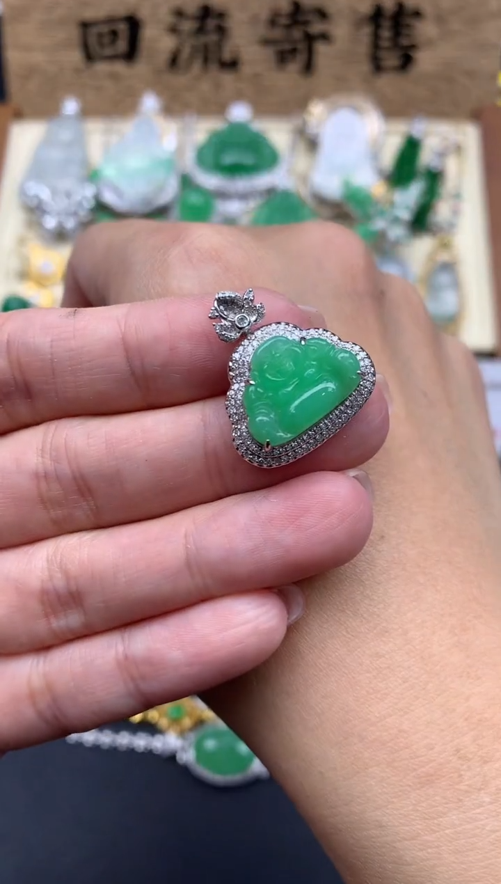 【闪购商品】翡翠颈饰18K金镶嵌291-中国好珍宝