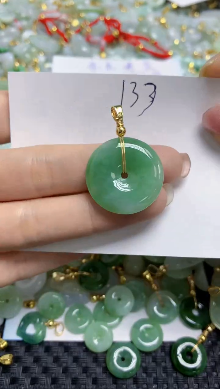 【闪购商品】翡翠颈饰合金天然A货翡翠