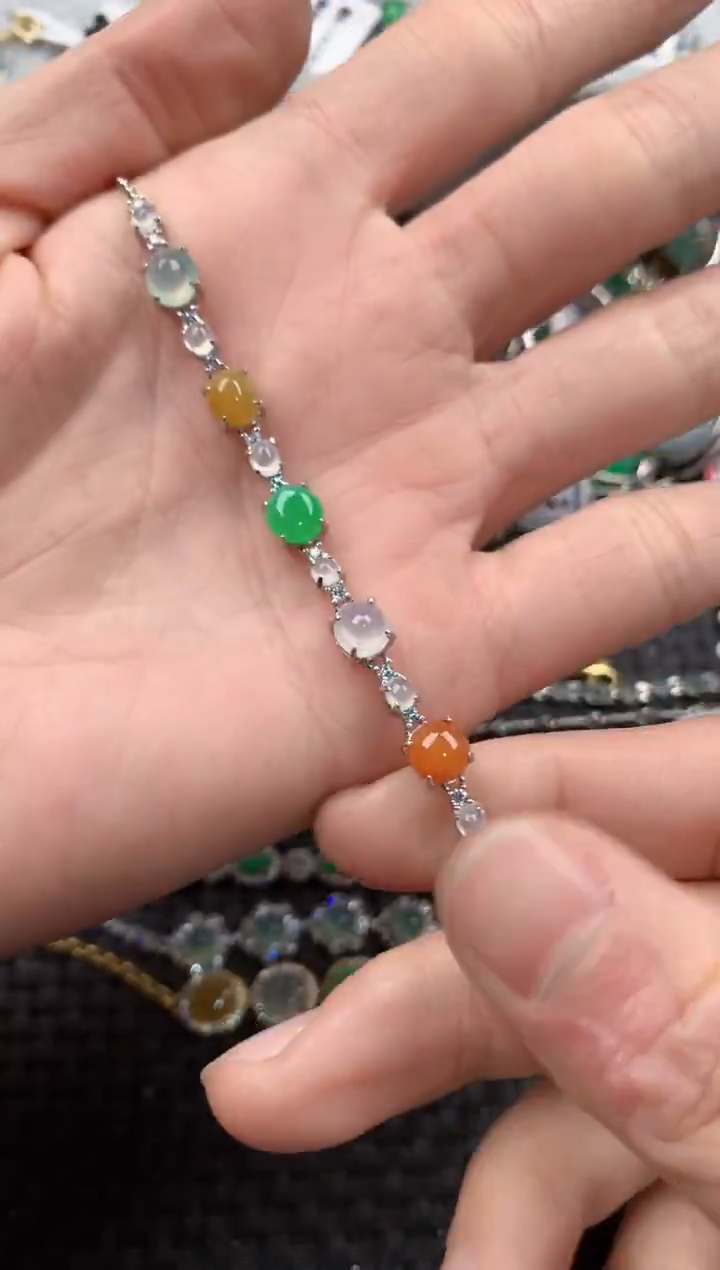 银S925镶嵌戒指翡翠777      7