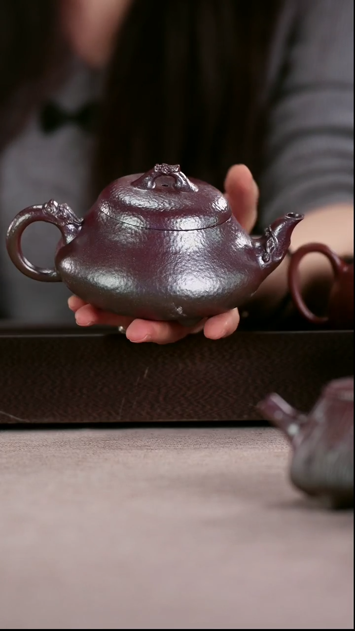 茶壶紫砂窑宝体验款”龙运“石瓢