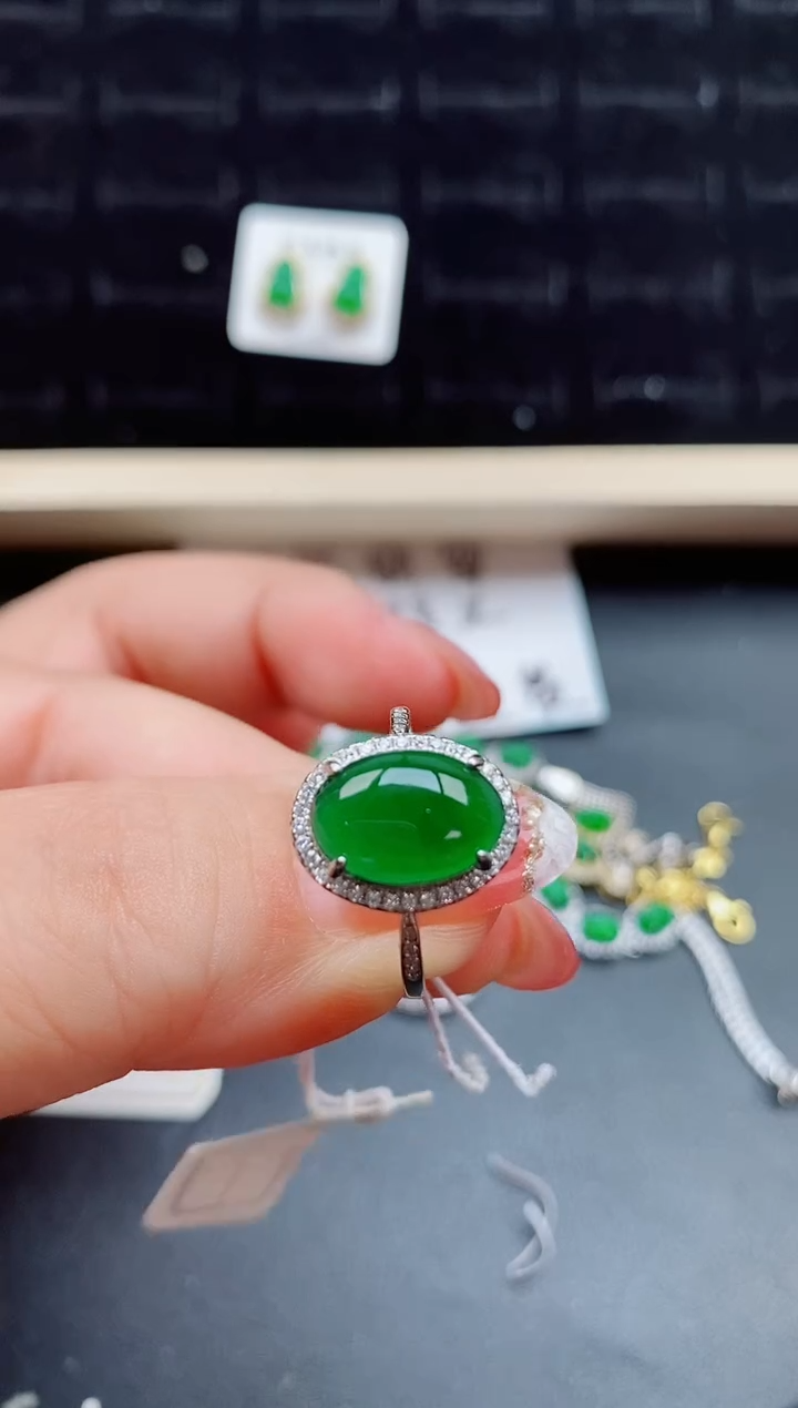 【闪购商品】翡翠戒指银S925镶嵌121212121
