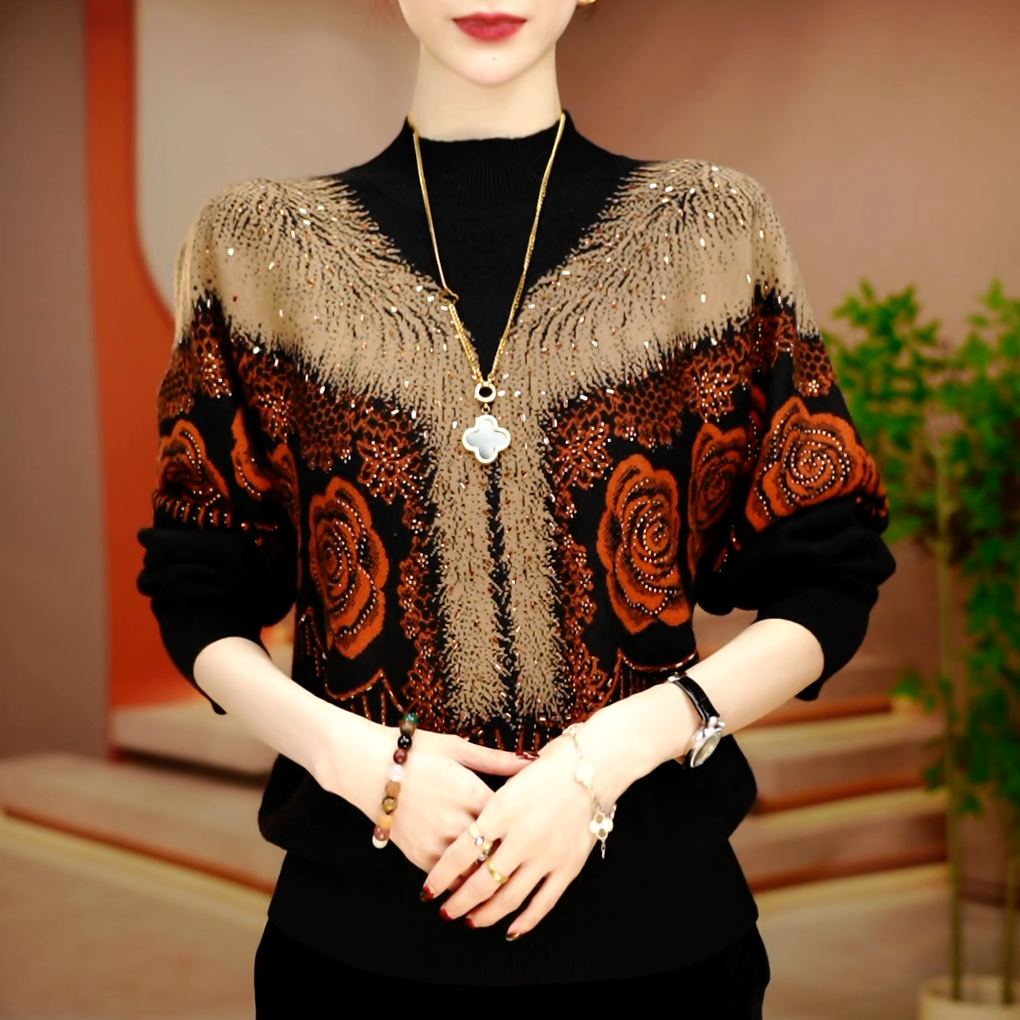 A251106-秋冬新款抗起球针织羊毛衫减龄洋气宽松女士气质时尚