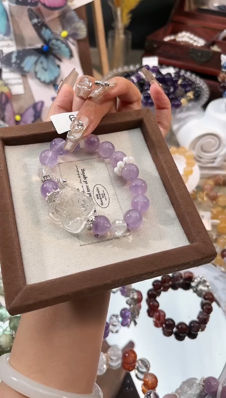 【闪购商品】水晶手链未镶嵌多样性发货颜色微差发其一 