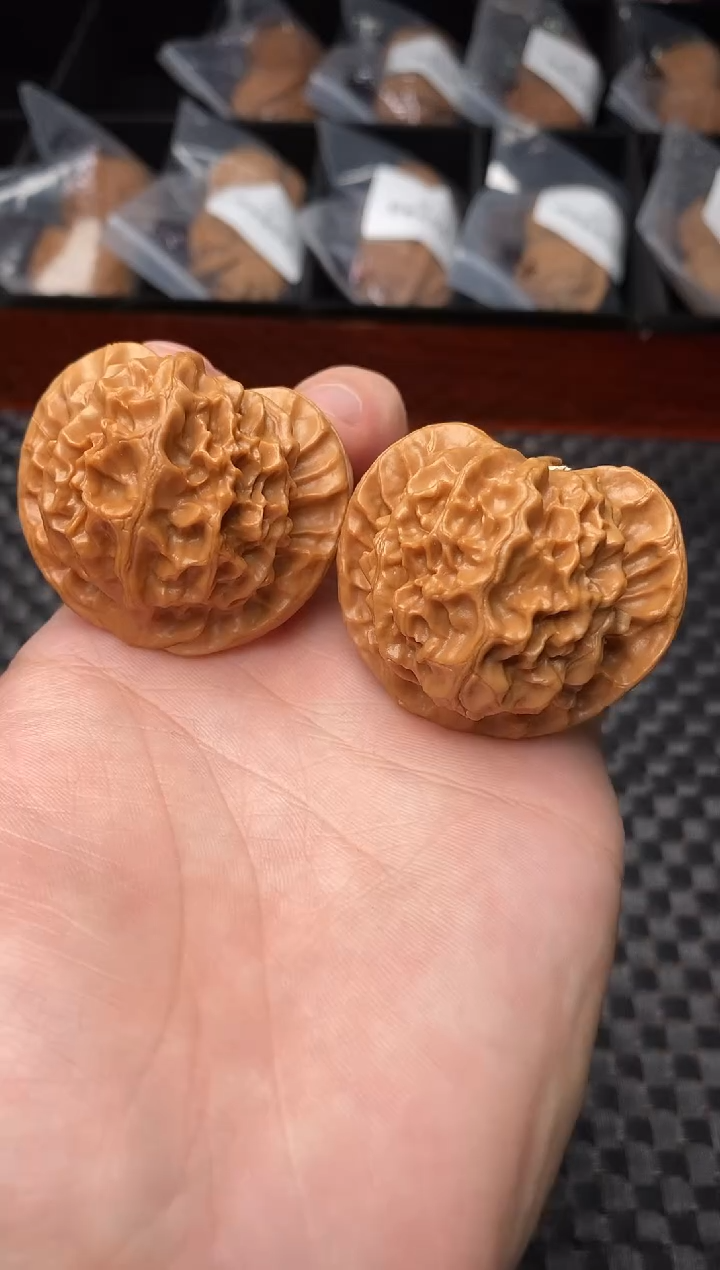 把件文玩核桃微微修打底秦岭龙鳞纹45尺