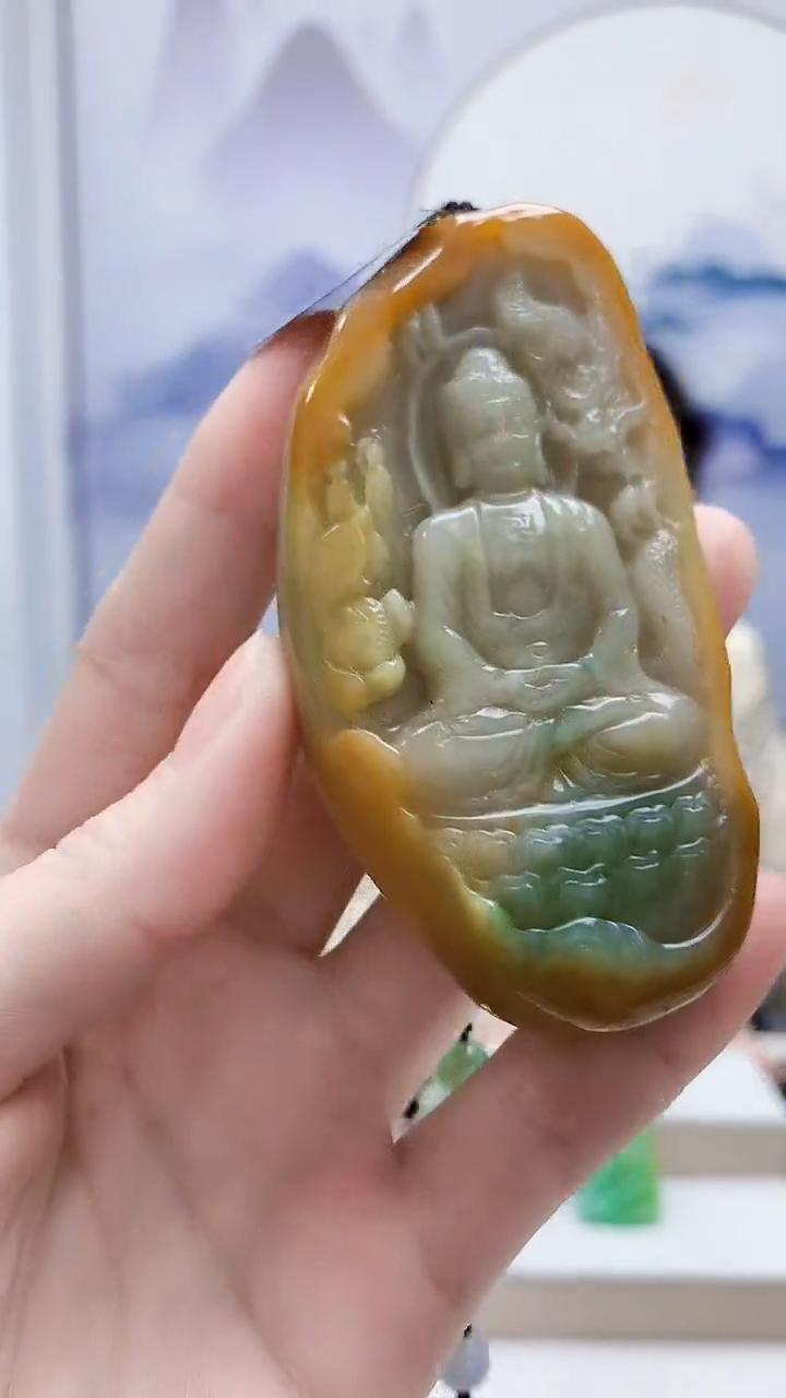 未镶嵌定制翡翠5160ry-毛货挂件149