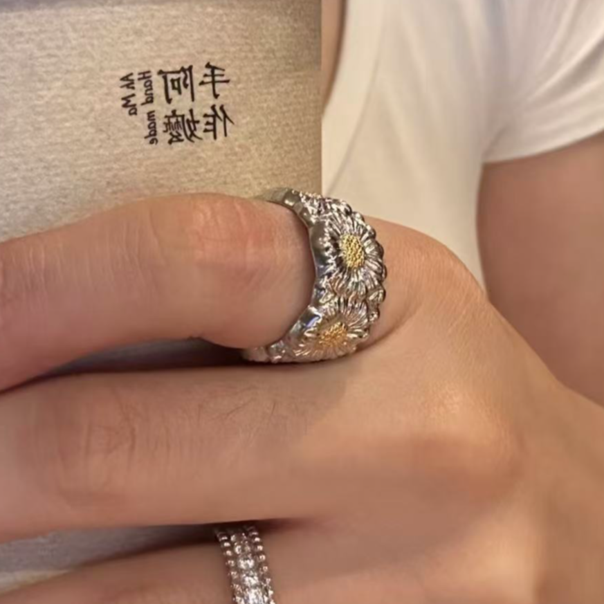 99新 Cartier/卡地亚 雏菊 光版 布契拉提/戒指/指环/sk 2801