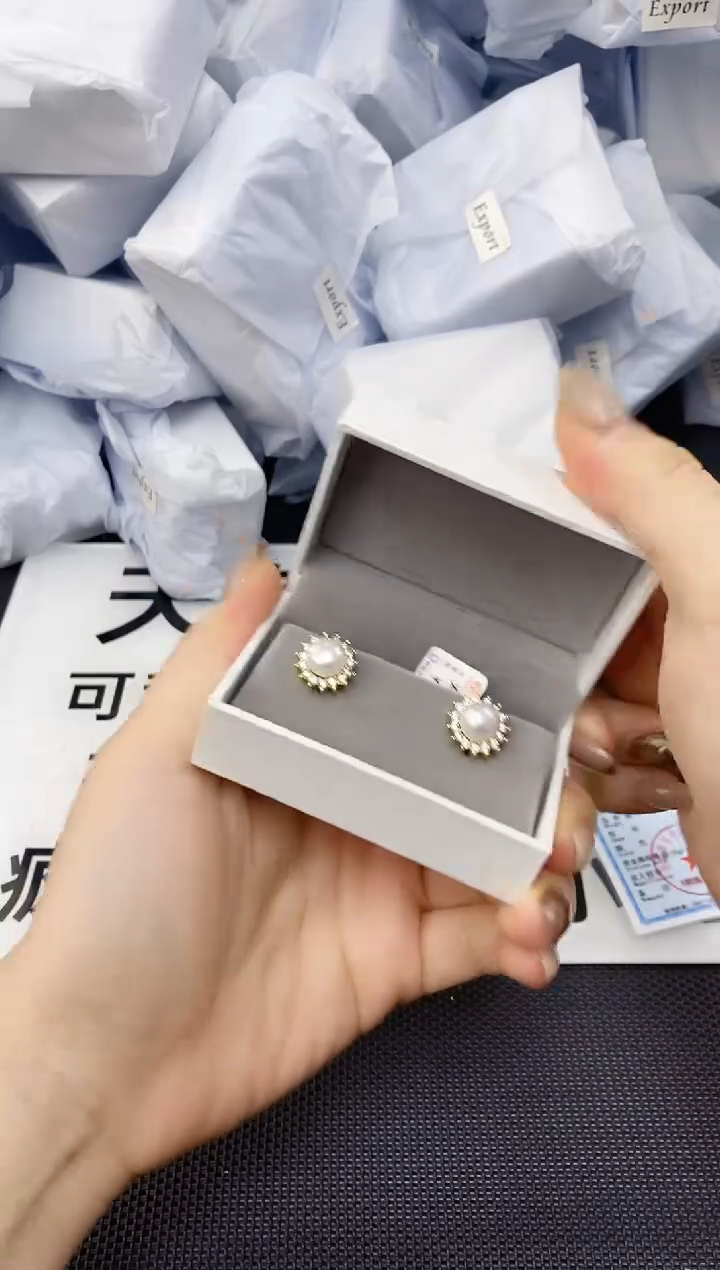 未镶嵌耳饰淡水珍珠ed1049