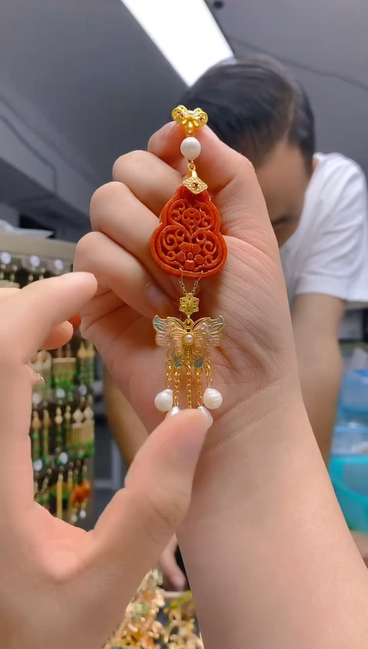 【闪购商品】翡翠耳饰合金508翡翠压襟