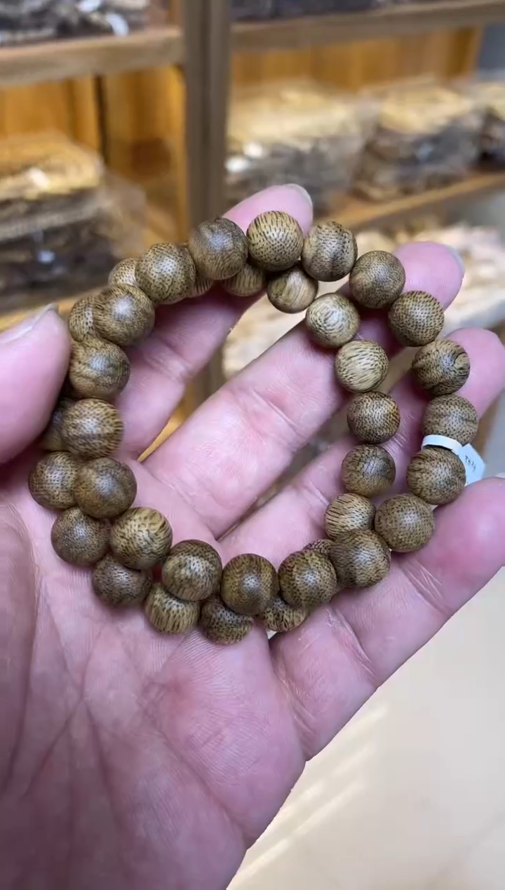 【闪购商品】沉香手串文莱圆珠单圈虎皮纹1.1多样性发其一