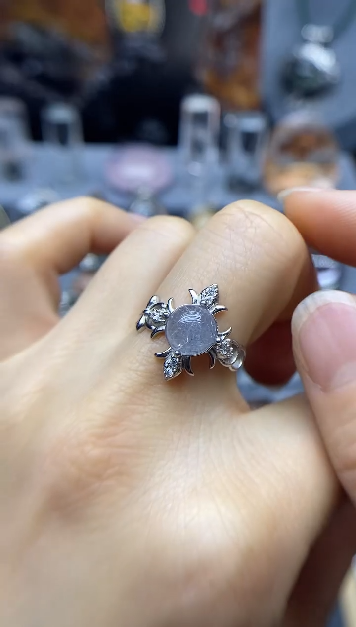 【闪购商品】水晶戒指银S925镶嵌水晶水晶