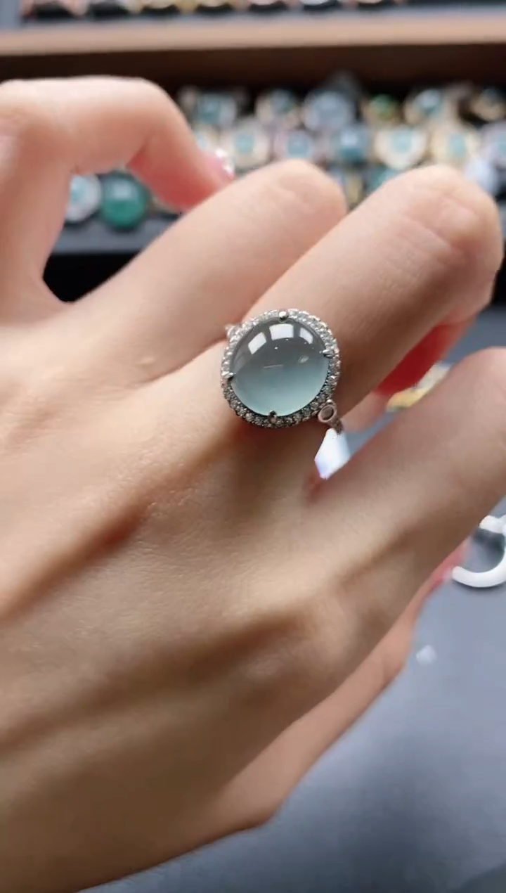 【闪购商品】翡翠戒指银S925镶嵌51511