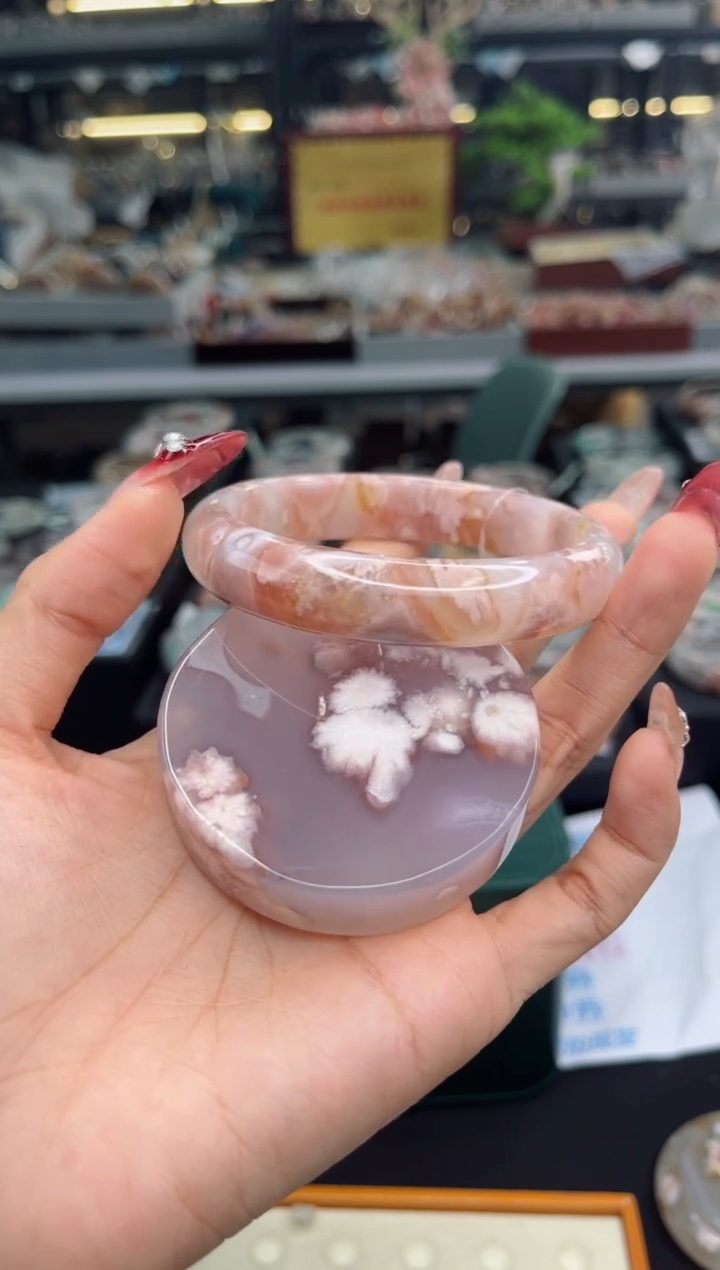 【闪购商品】石英质玉手镯未镶嵌63圈口（赠品镯心）s901