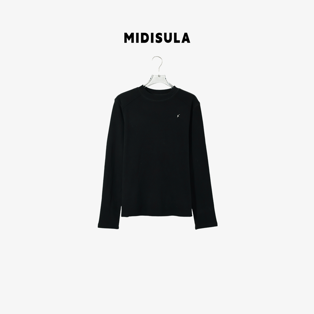 MDSL·时尚百搭纯色刺绣马标圆领内搭打底衫T恤02212