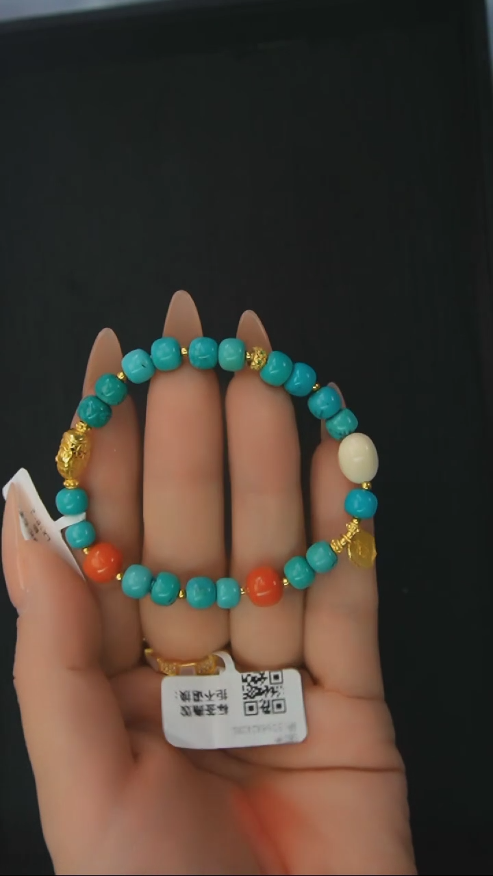 【闪购商品】绿松石手链银S925镶嵌发货一件