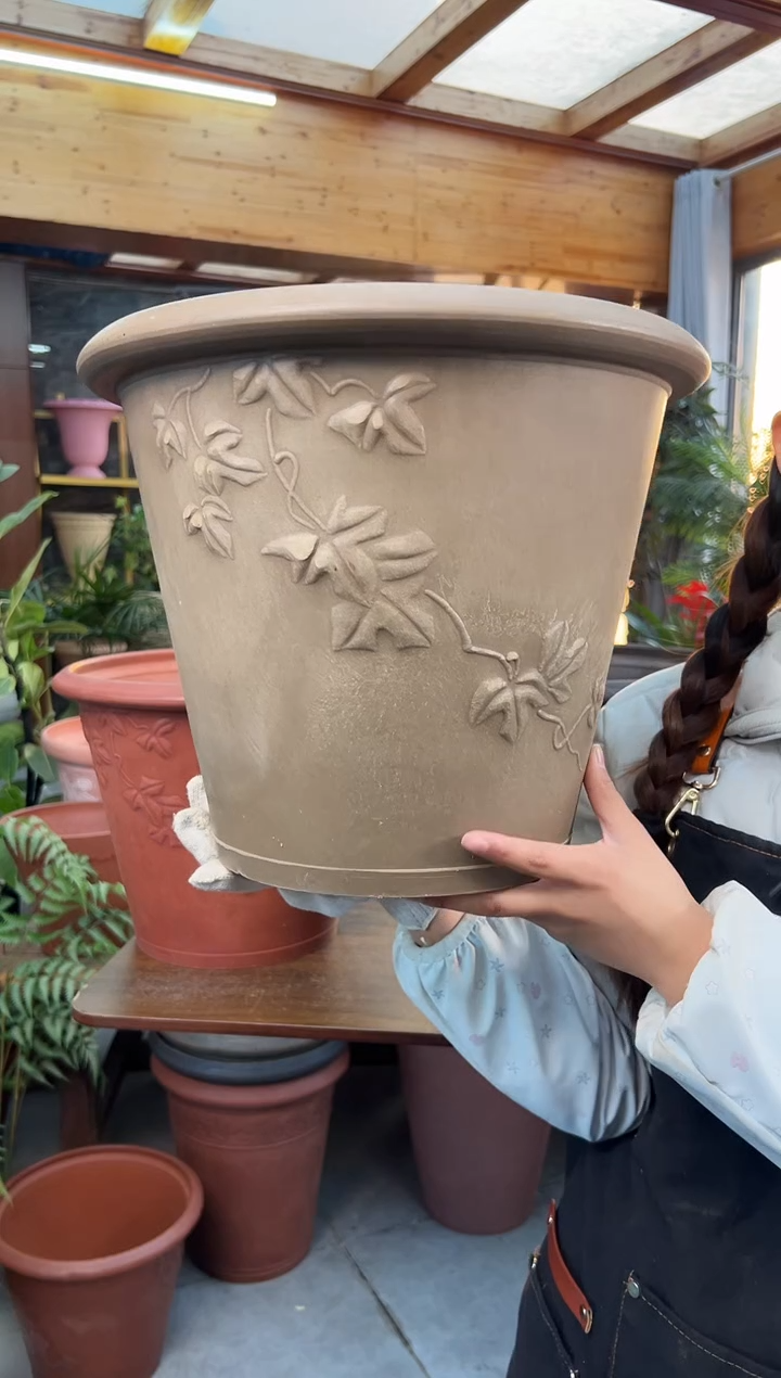 35.5*29/棕灰色/浮雕叶子外贸尾单/09A35