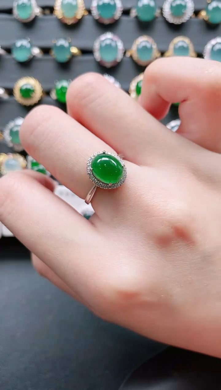 【闪购商品】翡翠戒指银S925镶嵌11111111