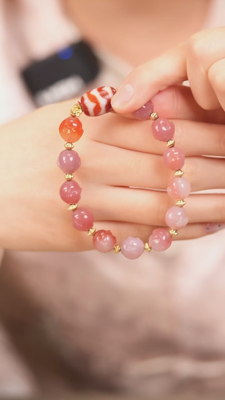 玛瑙/玉髓（覆膜）颈饰未镶嵌传世珠宝