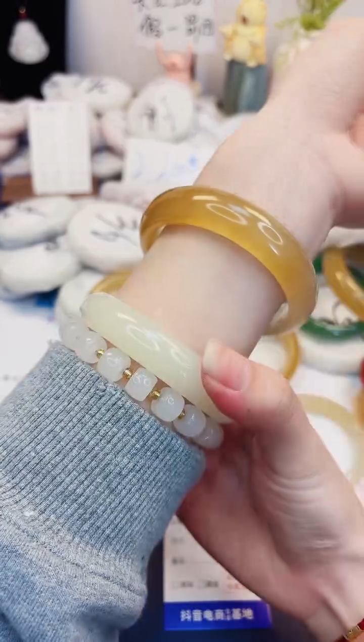 【闪购商品】石英质玉手镯未镶嵌163-财气镯-圈口60