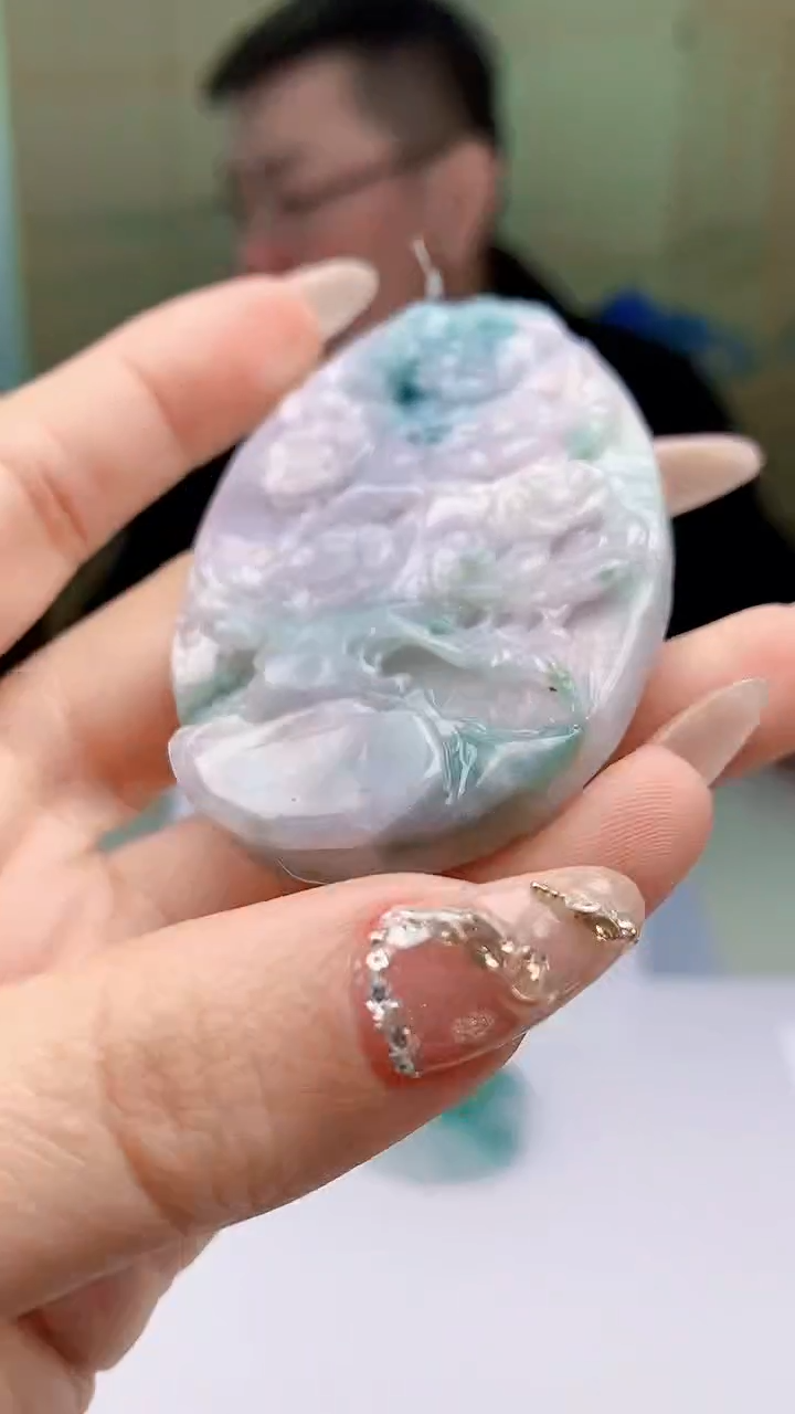 【闪购商品】定制翡翠未镶嵌5152ty-毛货挂件92