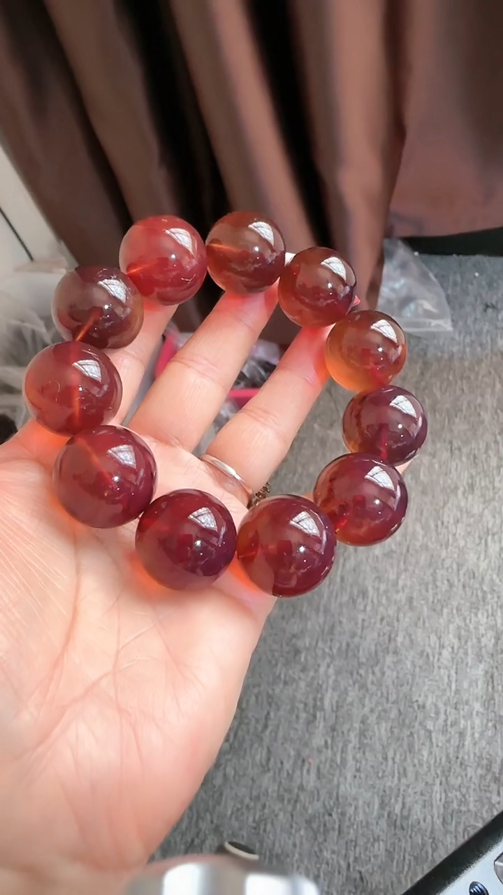 【闪购商品】琥珀手链未镶嵌规格23紫杉醇手串#93