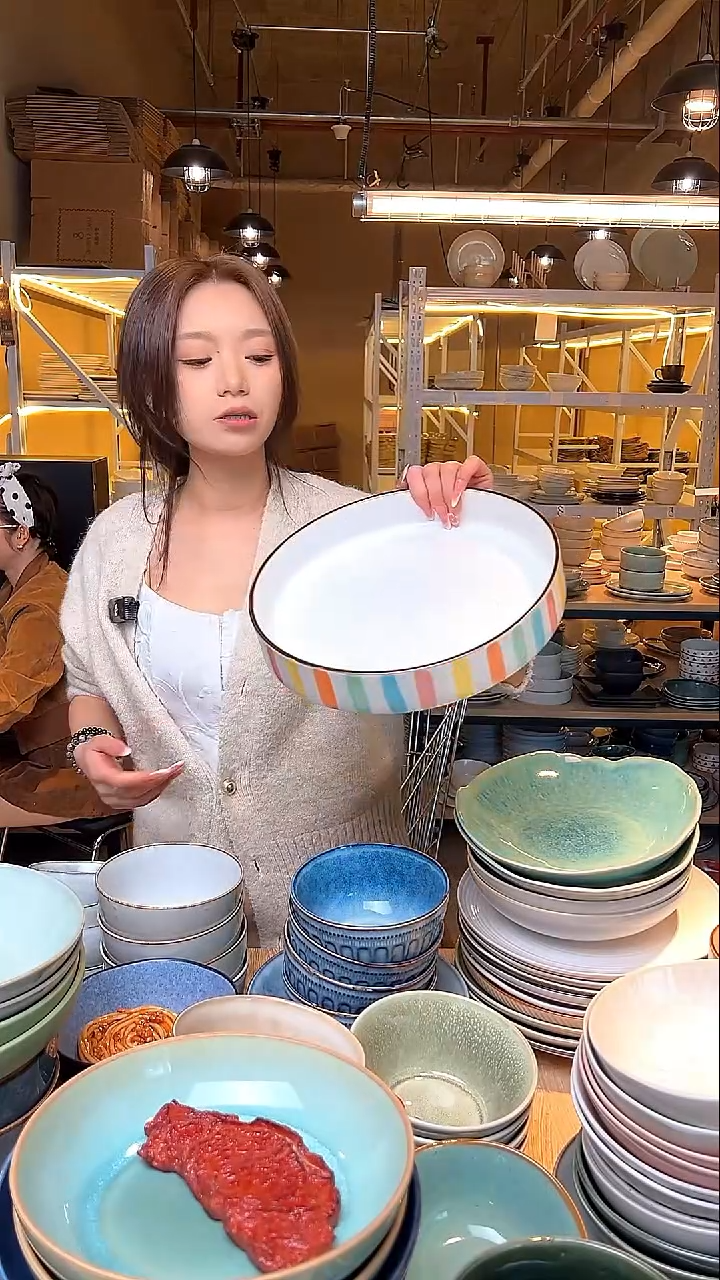 瓷241【瑕疵】外贸尾货窑变釉下彩