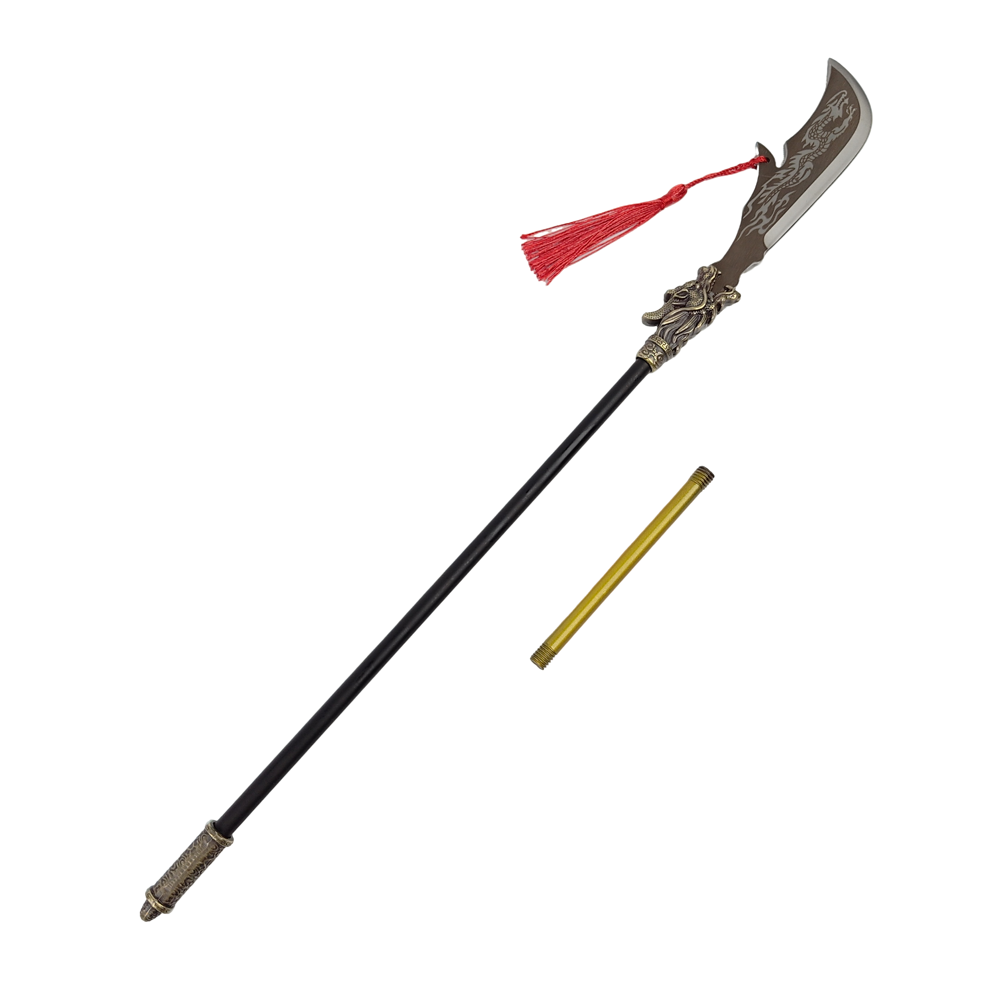 【11】青龙偃月刀微兵器摆件碳钢刃材可拆卸摆件不开刃工艺品