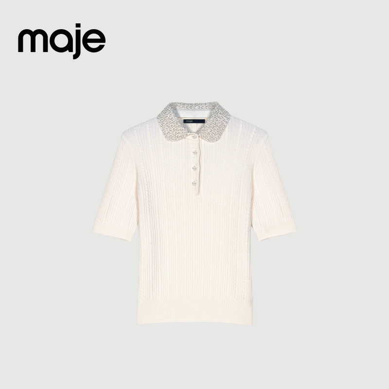 暖系穿搭|Maje2025秋冬新款女装气质针织衫MFPPU00879