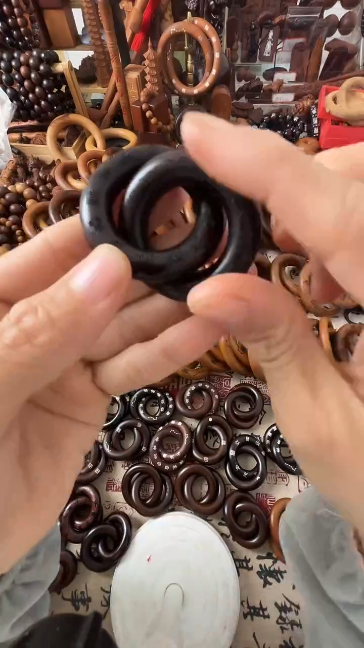 枣木乾坤圈枣木玉化25圈口一物一拍