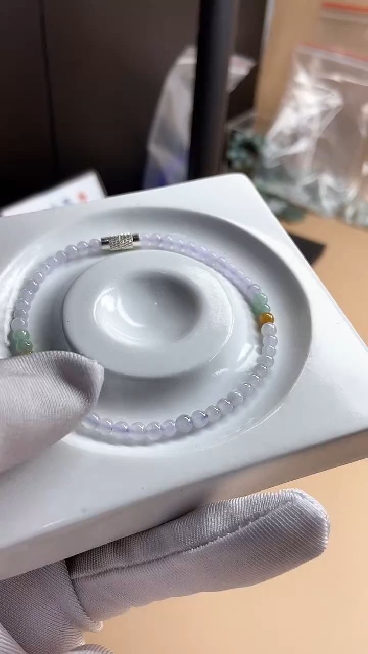 【闪购商品】翡翠手串未镶嵌翡翠手串 MI BAI 
