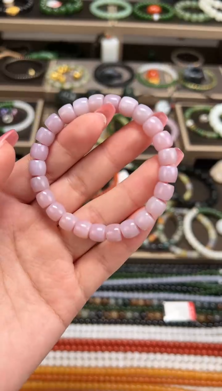 【闪购商品】玛瑙/玉髓手串未镶嵌粉糯直切卡8mm