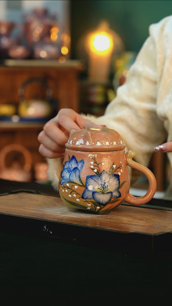 【闪购商品】杯手绘心瓷陶瓷浮力