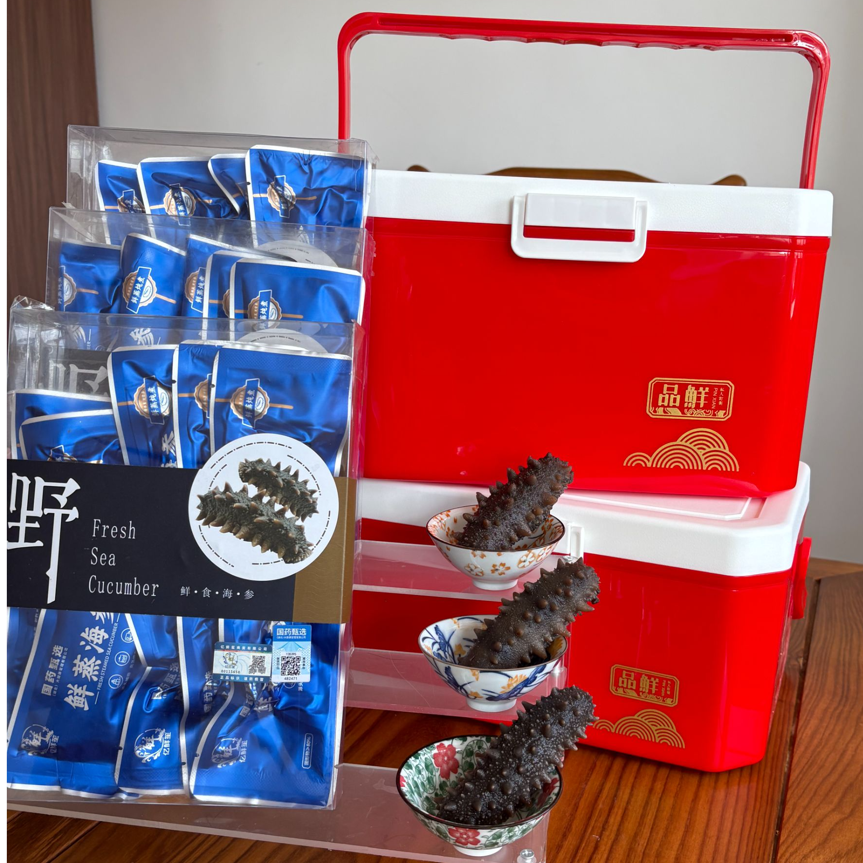 送礼首选手提精美礼盒【鲜蒸海参精美礼盒】