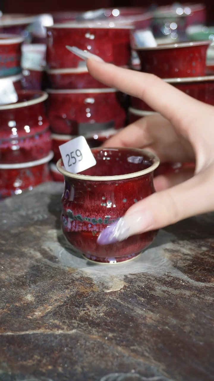 摆件陶精品窑变钧瓷茶器