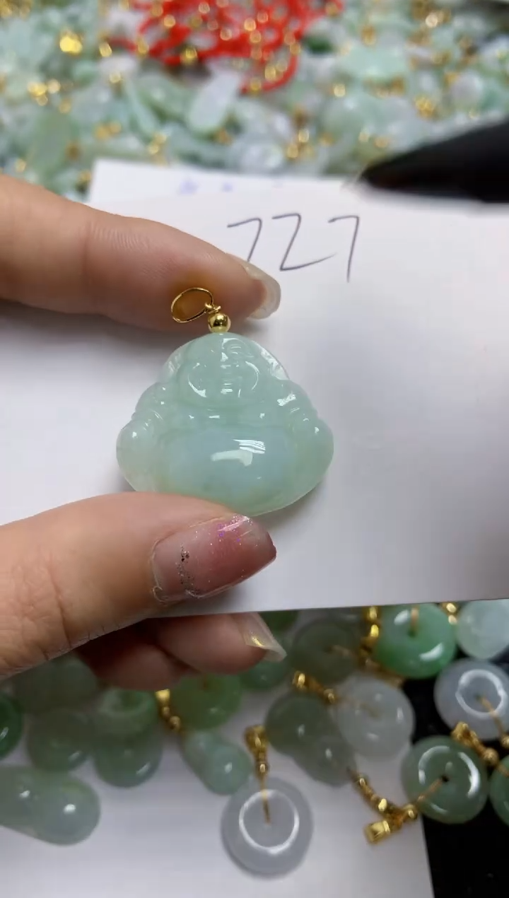 【闪购商品】翡翠颈饰合金天然翡翠A货