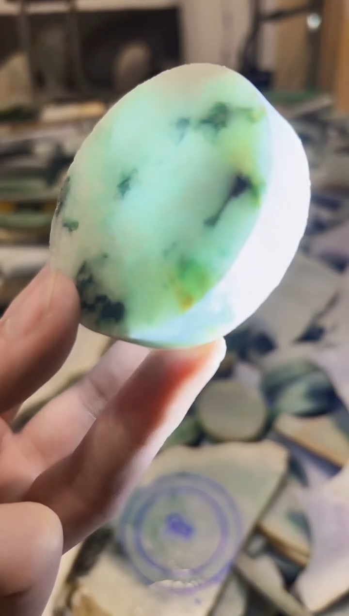 【闪购商品】翡翠颈饰未镶嵌A货白文1309