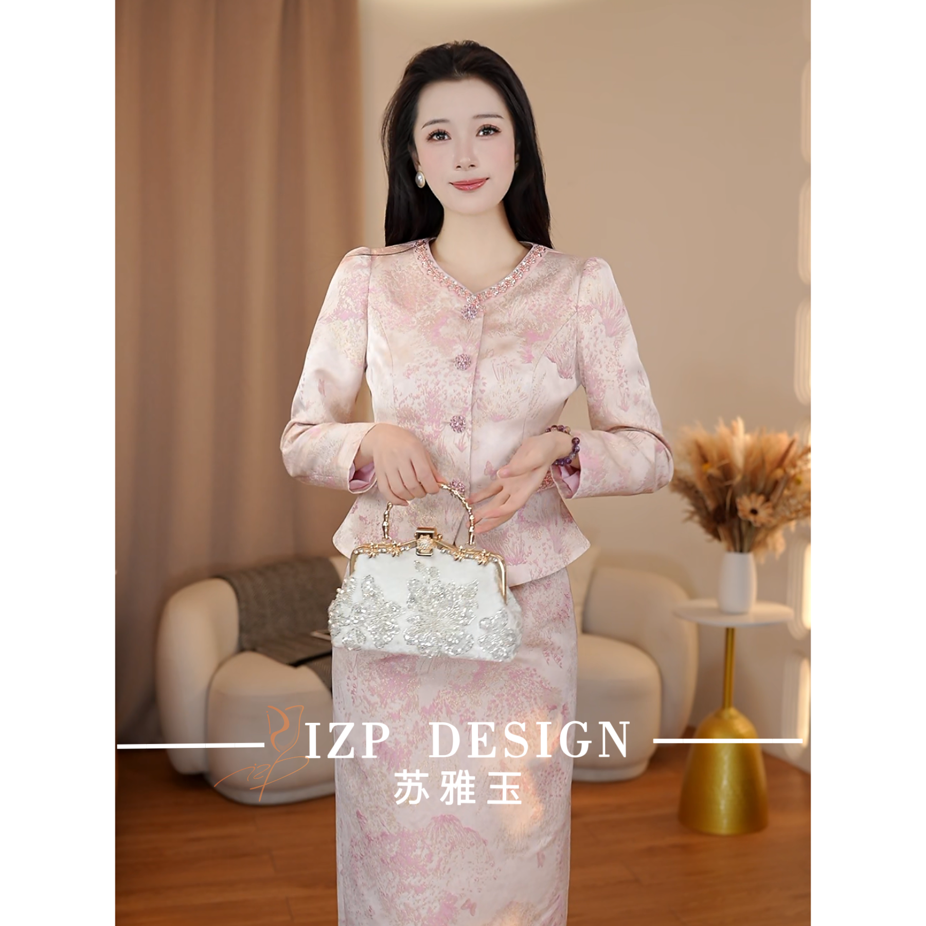 【秋季新款】苏雅玉 IZP<桃蹊梦影>新中式两件套装 PM41728+82419