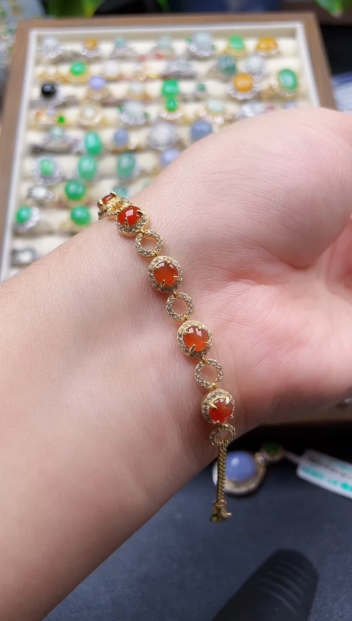 银S925镶嵌戒指翡翠129