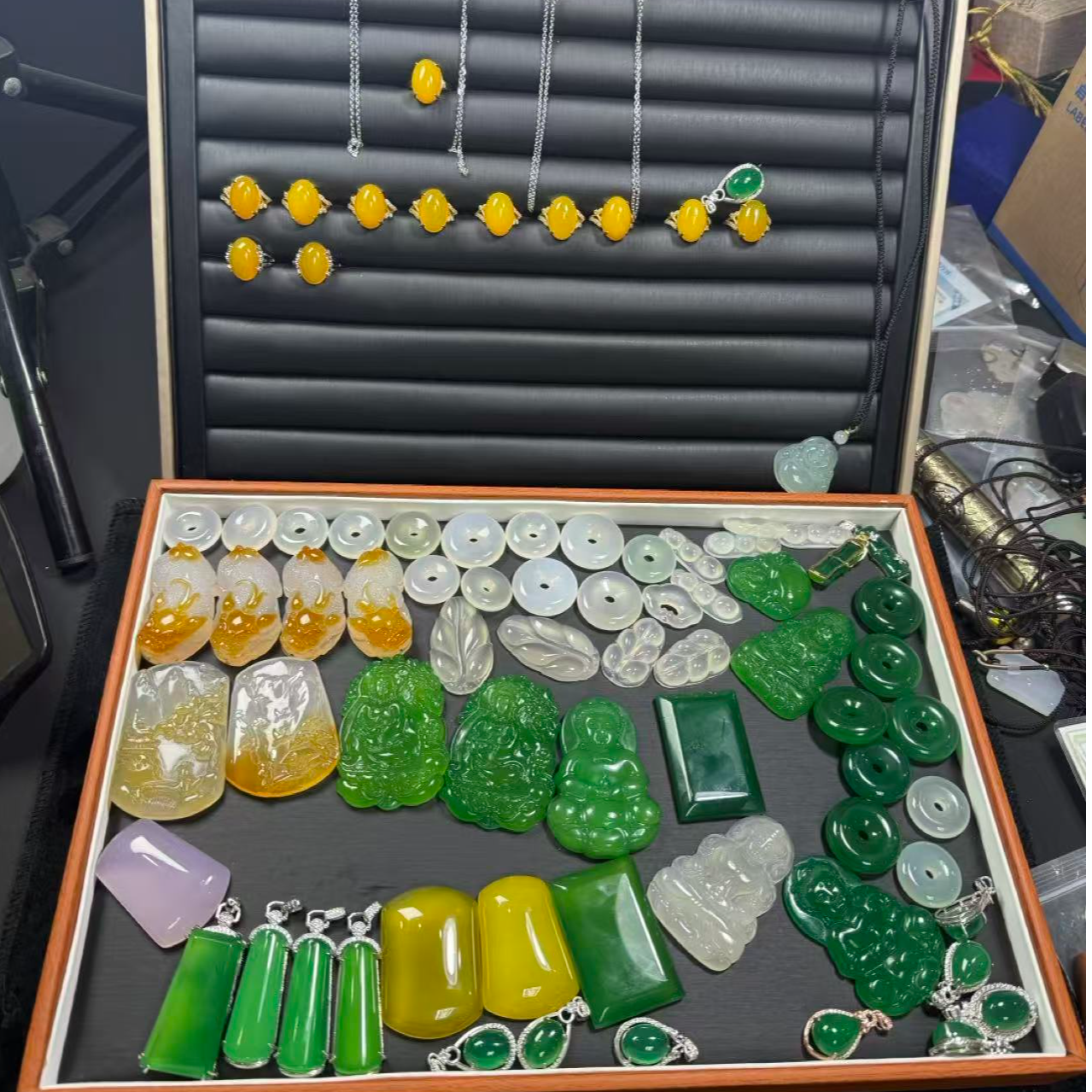  天然戒指吊坠男女同款佩戴绳子（多样化发货）