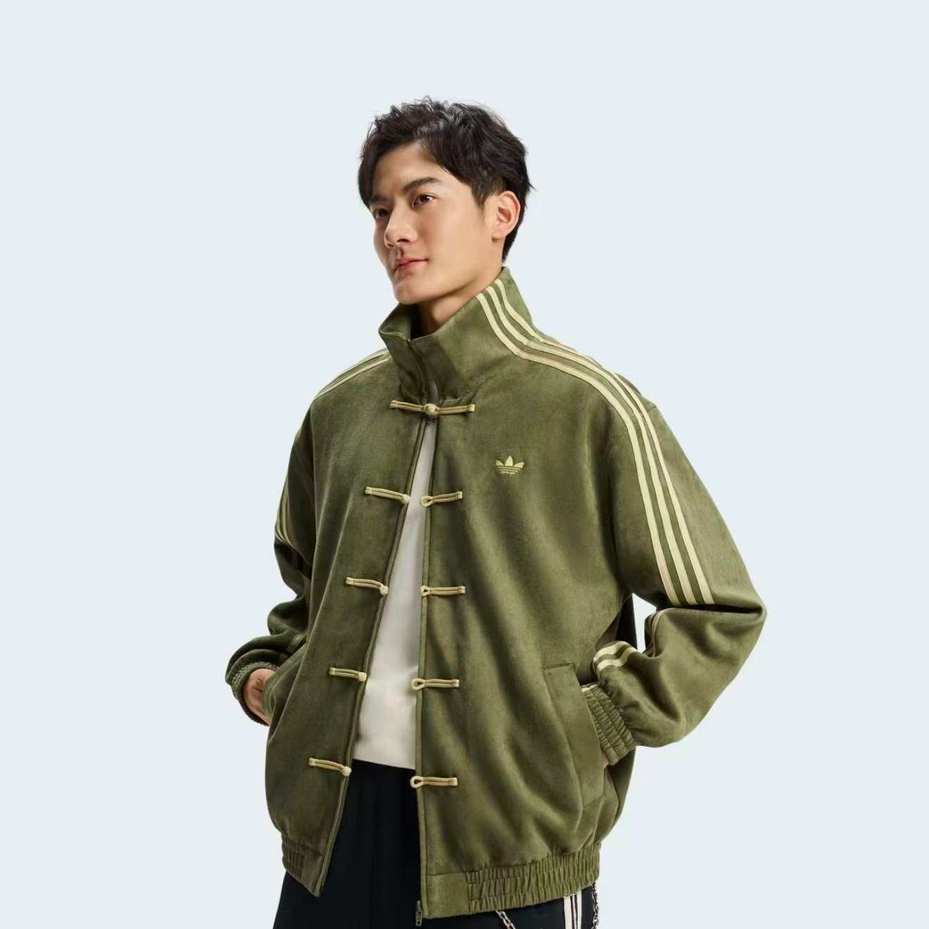 adidas/阿迪达斯(官方正品)三叶草新中式舒适运动夹克外套KT3847