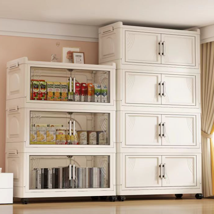 XM60cm【拍四发五】免安装折叠儿童衣柜双开门透明密封家储物收纳