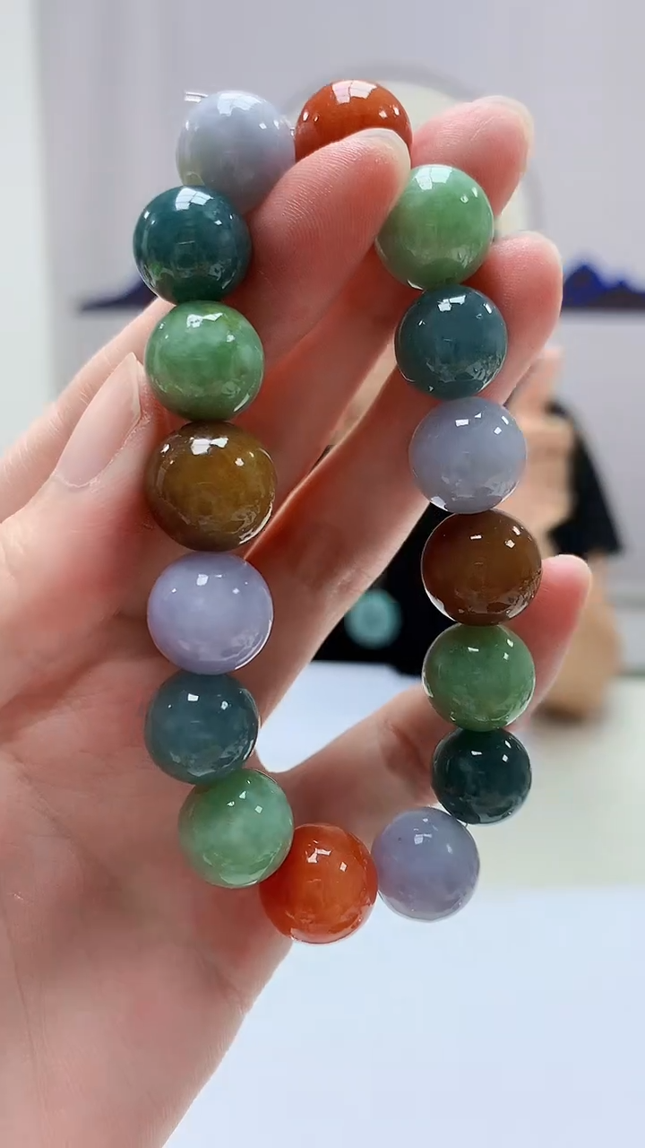 定制翡翠未镶嵌4902zm-毛货手串29