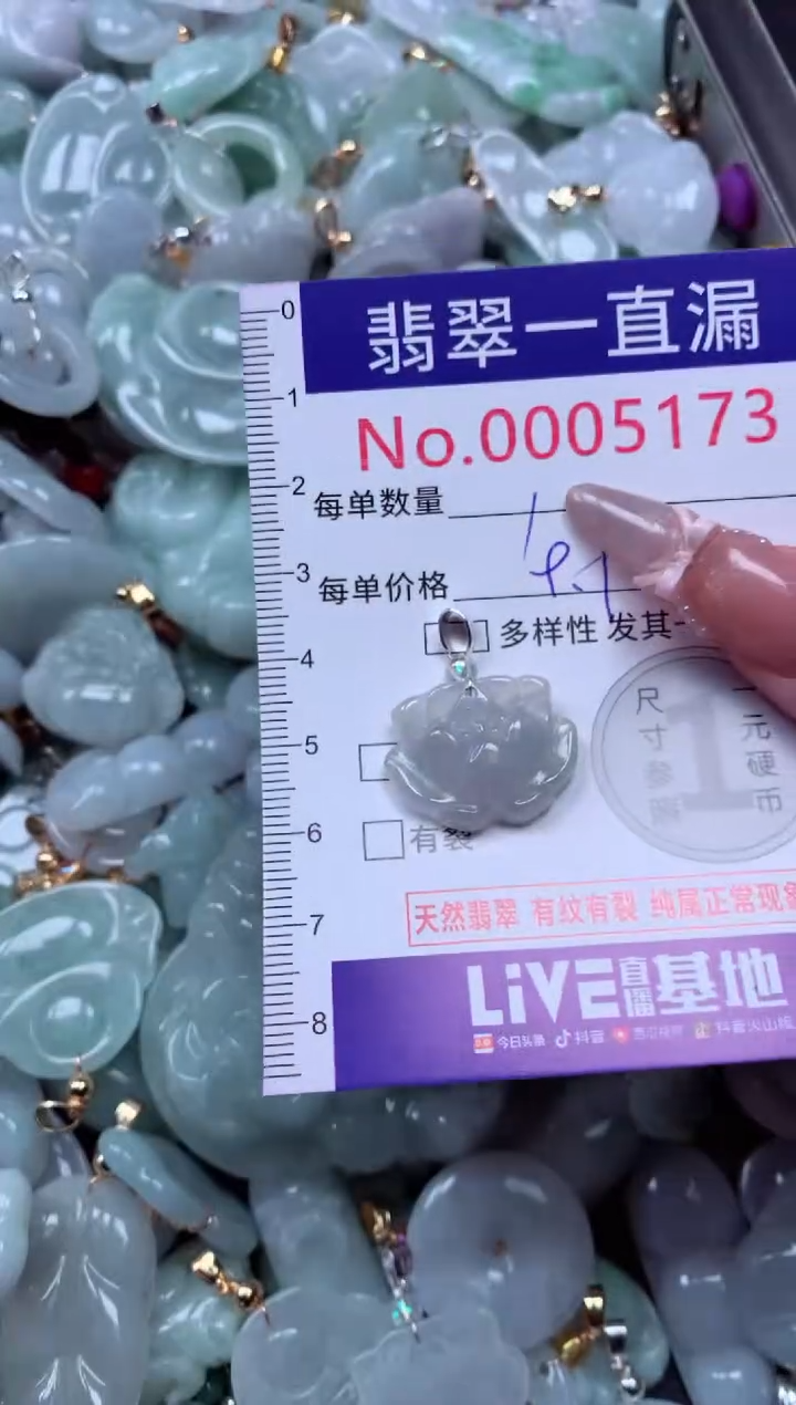 吊坠(不含链)未镶嵌翡翠5173