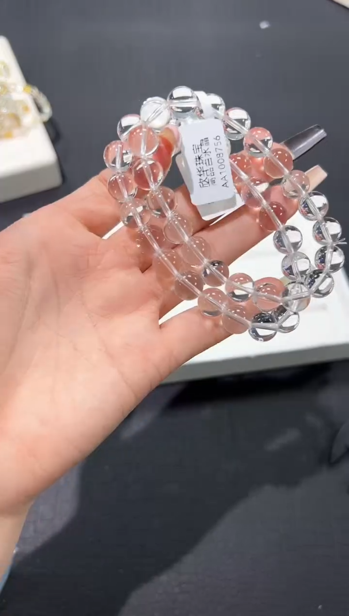 水晶手链未镶嵌46z多样性发其一【1条】默认微瑕9mm