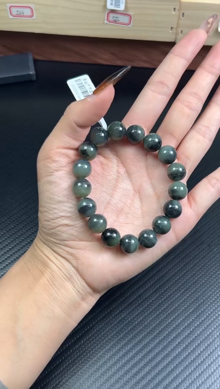 未镶嵌手串和田玉若羌毛毛矿 微色差卡12Q